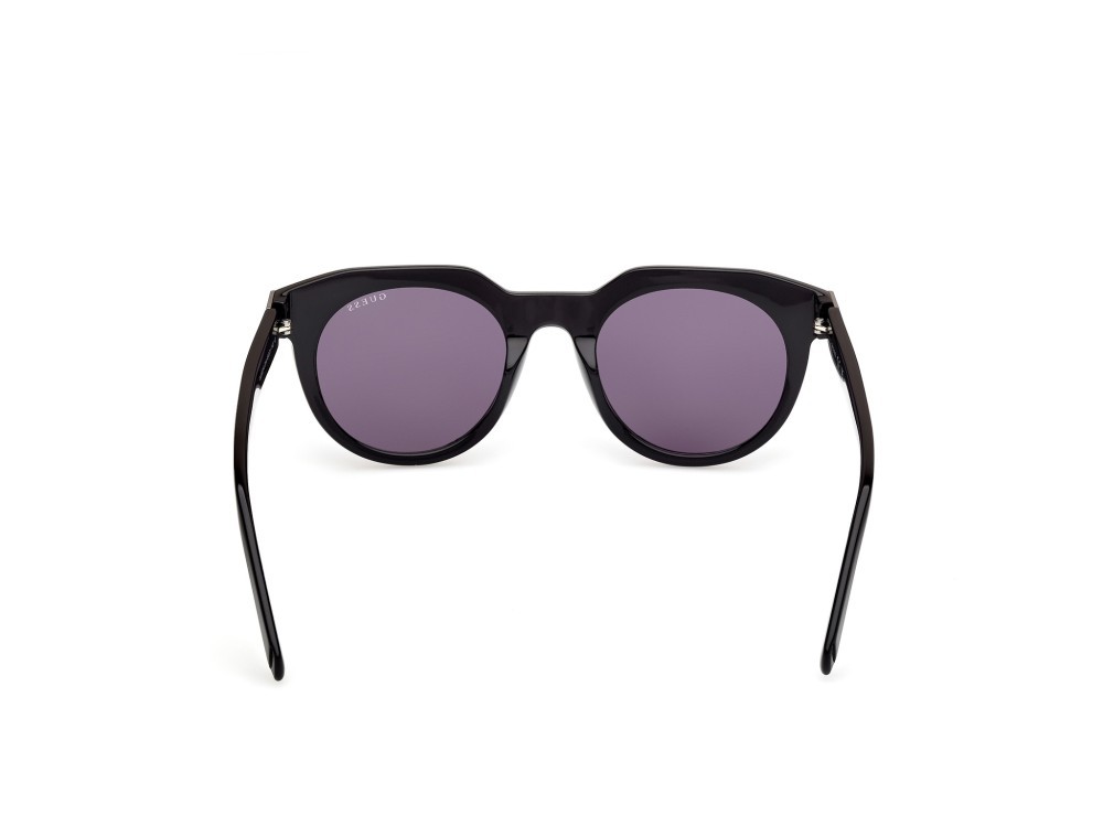 Occhiali da sole Guess GU00214 (01A) colore nero lucido forma rotondo lenti fumo