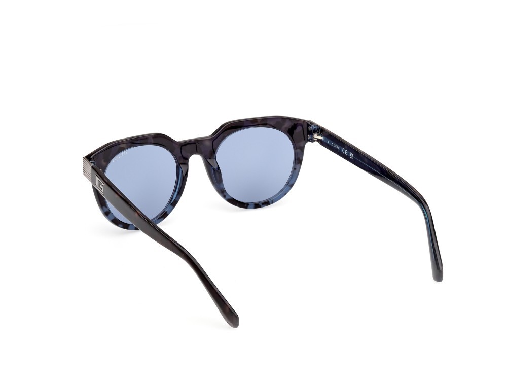 Sonnenbrillen Guess GU00214 (92V) farbe blu/avana form rund gläser blu