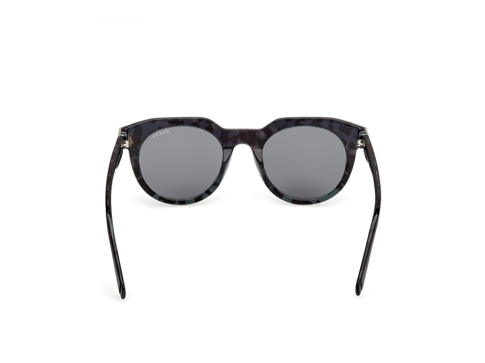 Occhiali da sole Guess GU00214 (98V) colore verde scuro/avana  forma rotondo lenti grigio