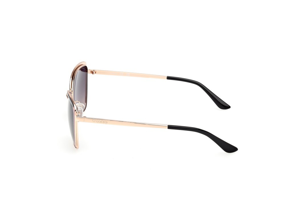 Occhiali da sole Guess GU00218 (05B) colore oro rosé lucido forma quadrato lenti fumo grad.