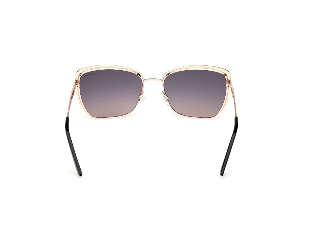 Occhiali da sole Guess GU00218 (05B) colore oro rosé lucido forma quadrato lenti fumo grad.