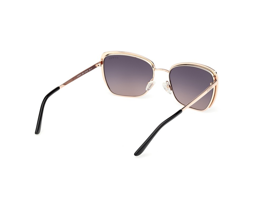 Occhiali da sole Guess GU00218 (05B) colore oro rosé lucido forma quadrato lenti fumo grad.