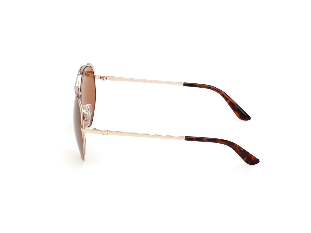 Occhiali da sole Guess GU00219 (32E) colore oro pallido opaco forma aviator lenti marrone