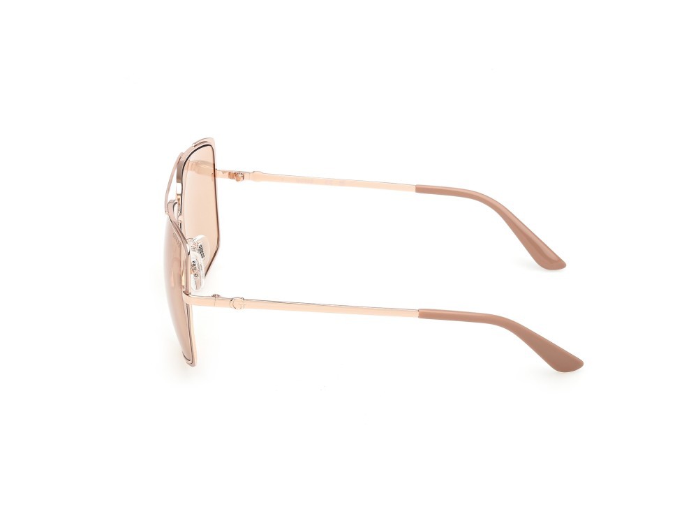 Sonnenbrillen Guess GU00220 (58E) farbe beige opaco - oro rosé lucido form navigator gläser marrone