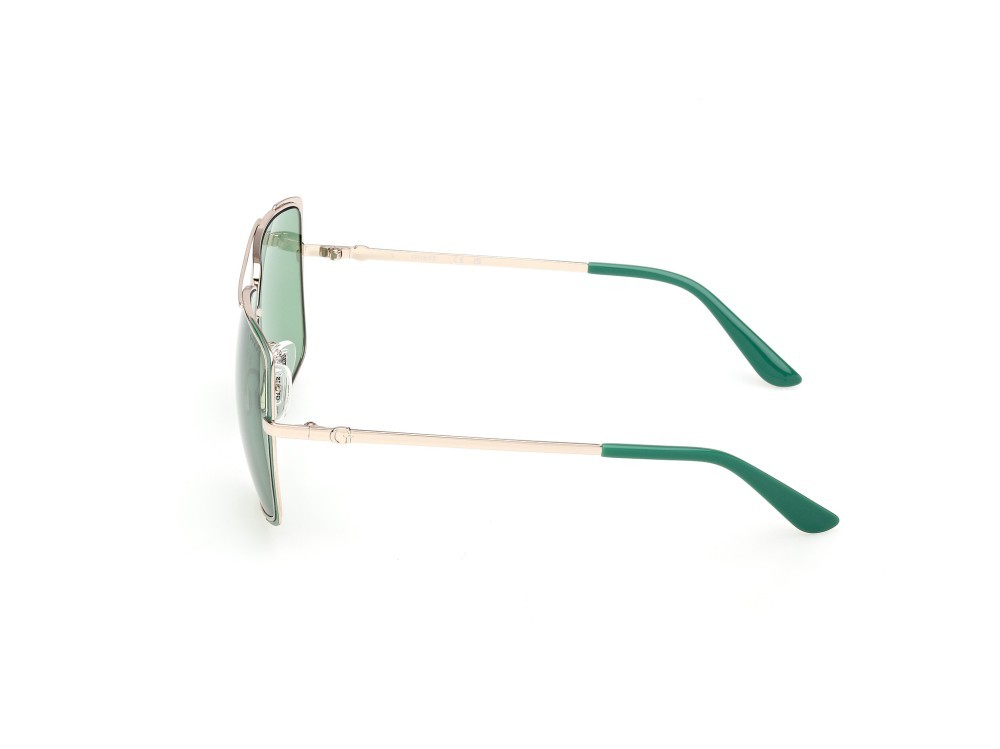 Sunglasses Guess GU00220 (97N) color verde scuro opaco - oro pallido lucido shape navigator lenses verde