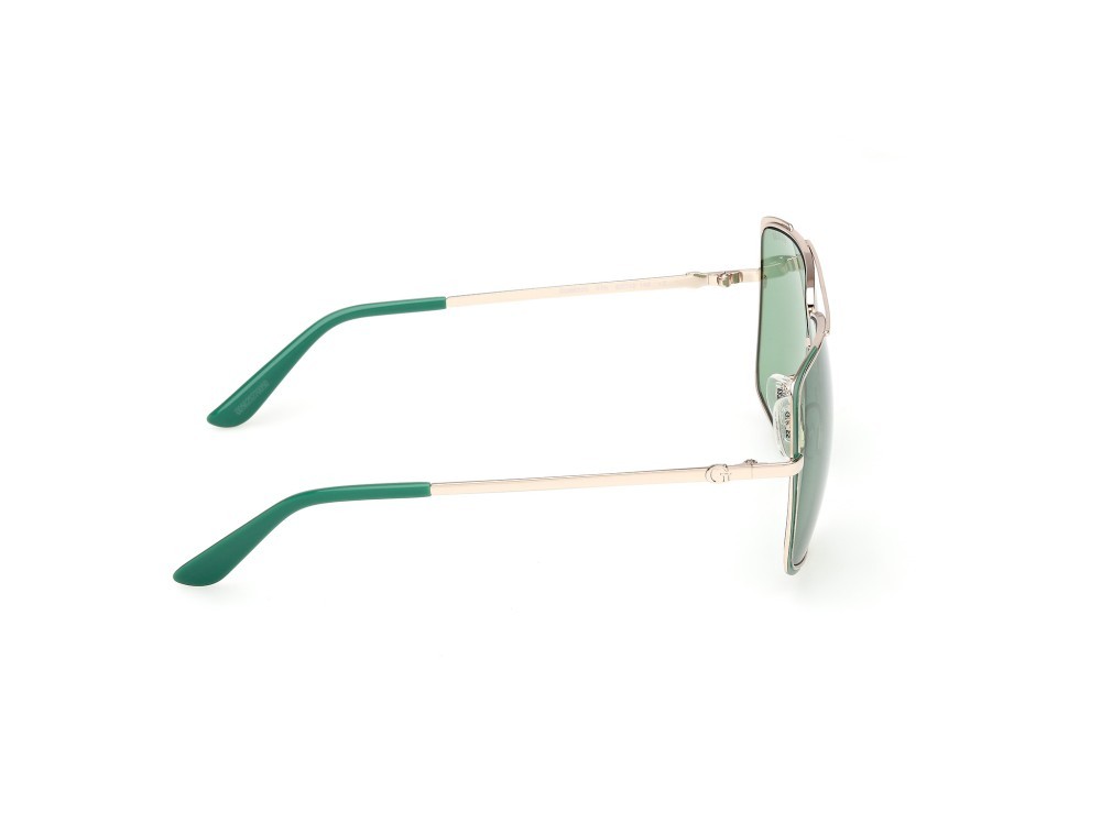 Sunglasses Guess GU00220 (97N) color verde scuro opaco - oro pallido lucido shape navigator lenses verde