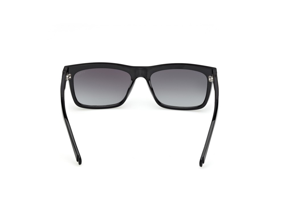 Occhiali da sole Guess GU00221 (01B) colore nero lucido forma rettangolare lenti fumo grad.