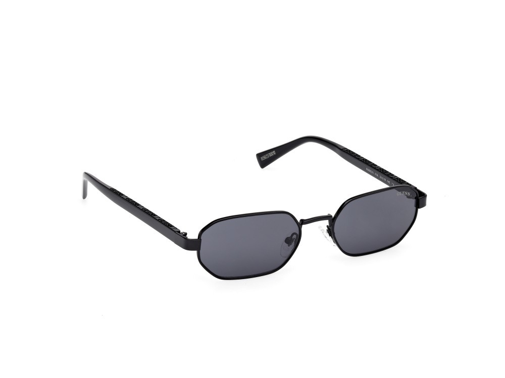 Sonnenbrillen Guess GU00231 (01A) farbe nero lucido form geometrisch gläser fumo