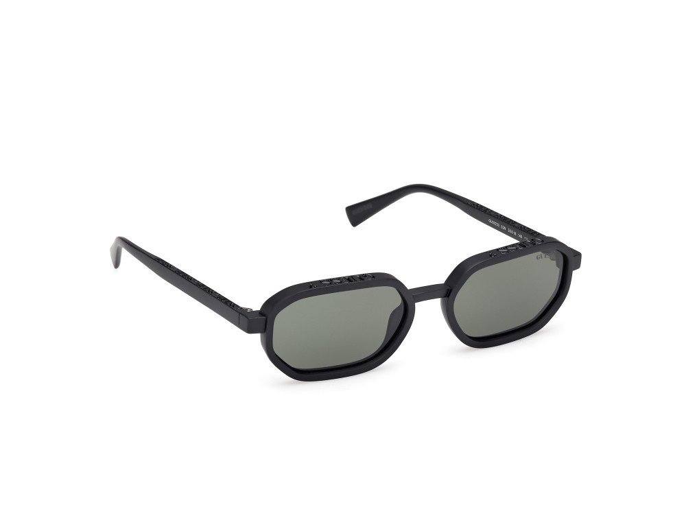 Sonnenbrillen Guess GU00233 (02N) farbe nero opaco form geometrisch gläser verde