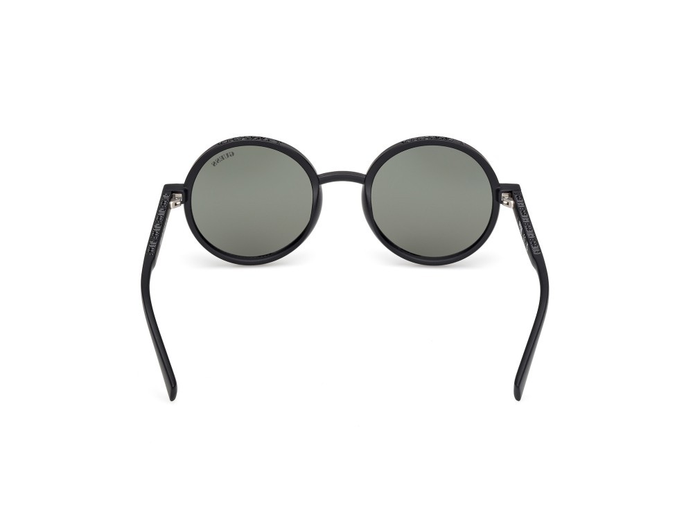Occhiali da sole Guess GU00234 (02N) colore nero opaco forma rotondo lenti verde