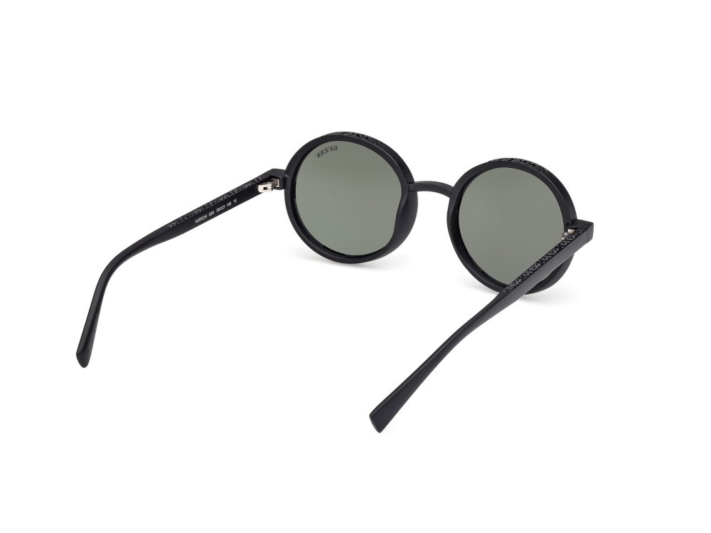 Occhiali da sole Guess GU00234 (02N) colore nero opaco forma rotondo lenti verde