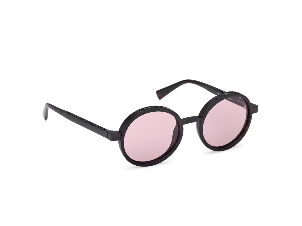 Occhiali da sole Guess GU00234 (52Y) colore avana scura forma rotondo lenti viola