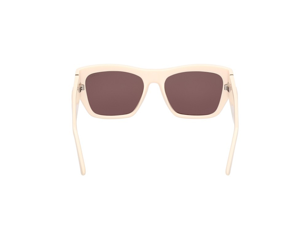 Occhiali da sole Guess GU00252 (25Y) colore avorio lucido  forma quadrato lenti viola