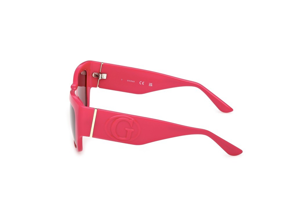 Occhiali da sole Guess GU00252 (72S) colore rosa/monocolore forma quadrato lenti bordeaux