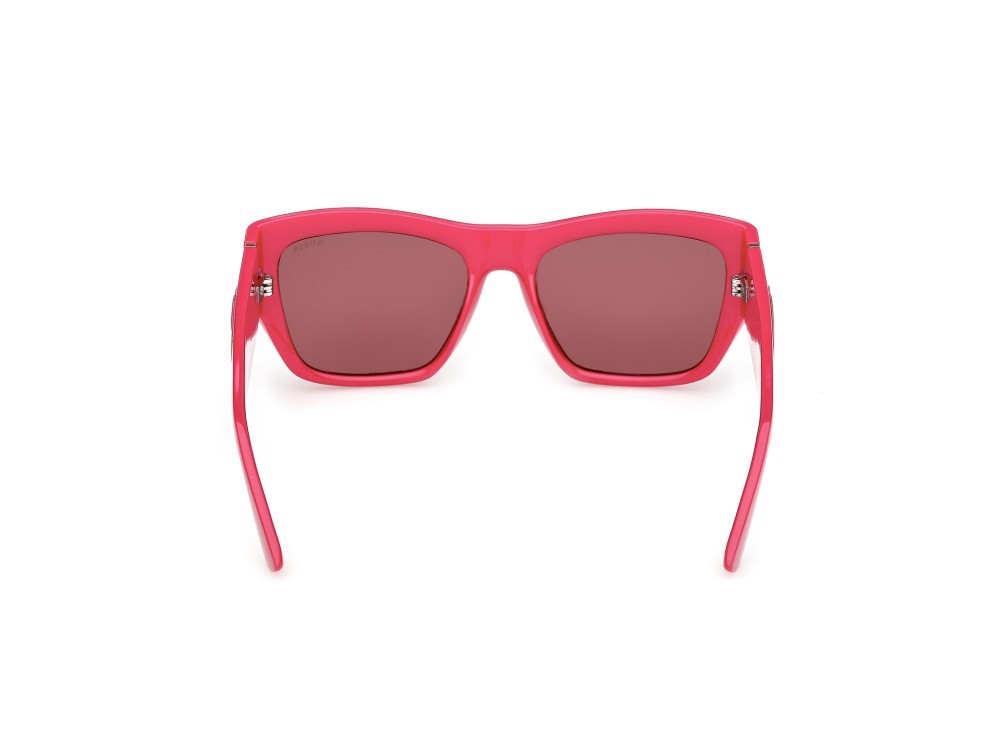 Occhiali da sole Guess GU00252 (72S) colore rosa/monocolore forma quadrato lenti bordeaux