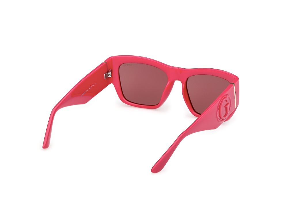 Occhiali da sole Guess GU00252 (72S) colore rosa/monocolore forma quadrato lenti bordeaux