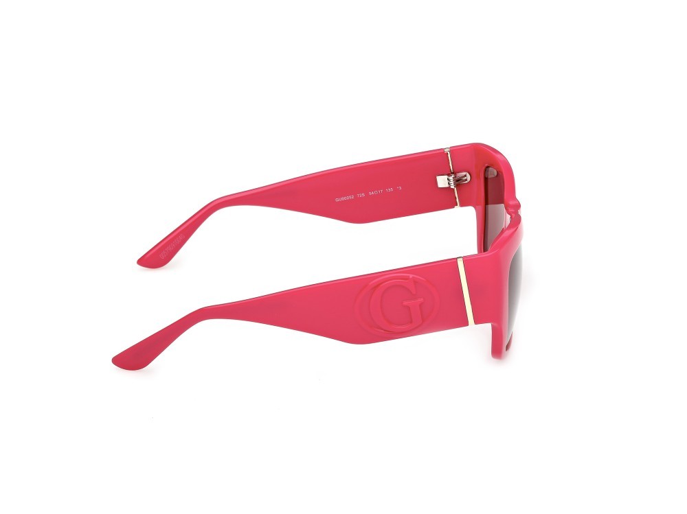 Occhiali da sole Guess GU00252 (72S) colore rosa/monocolore forma quadrato lenti bordeaux