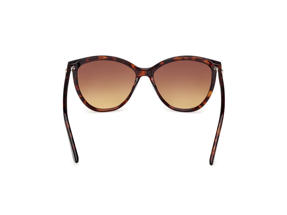 Occhiali da sole Guess GU00256 (52F) colore avana scura forma cat eye lenti marrone sfumato