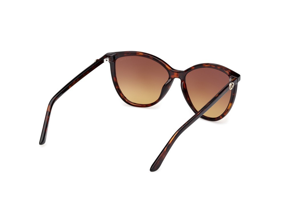 Occhiali da sole Guess GU00256 (52F) colore avana scura forma cat eye lenti marrone sfumato
