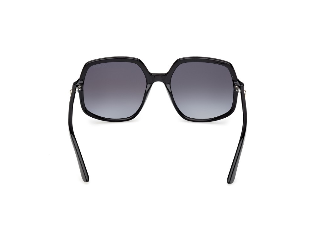 Occhiali da sole Guess GU00257 (01B) colore nero lucido  forma quadrato lenti fumo grad.