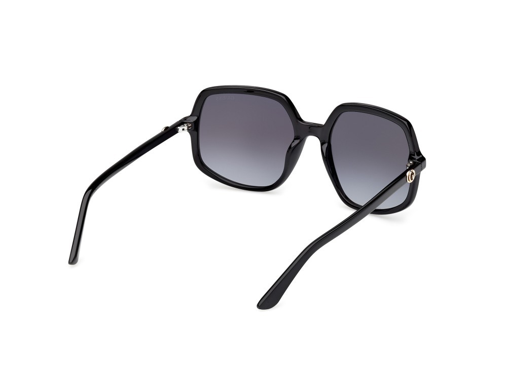 Occhiali da sole Guess GU00257 (01B) colore nero lucido  forma quadrato lenti fumo grad.