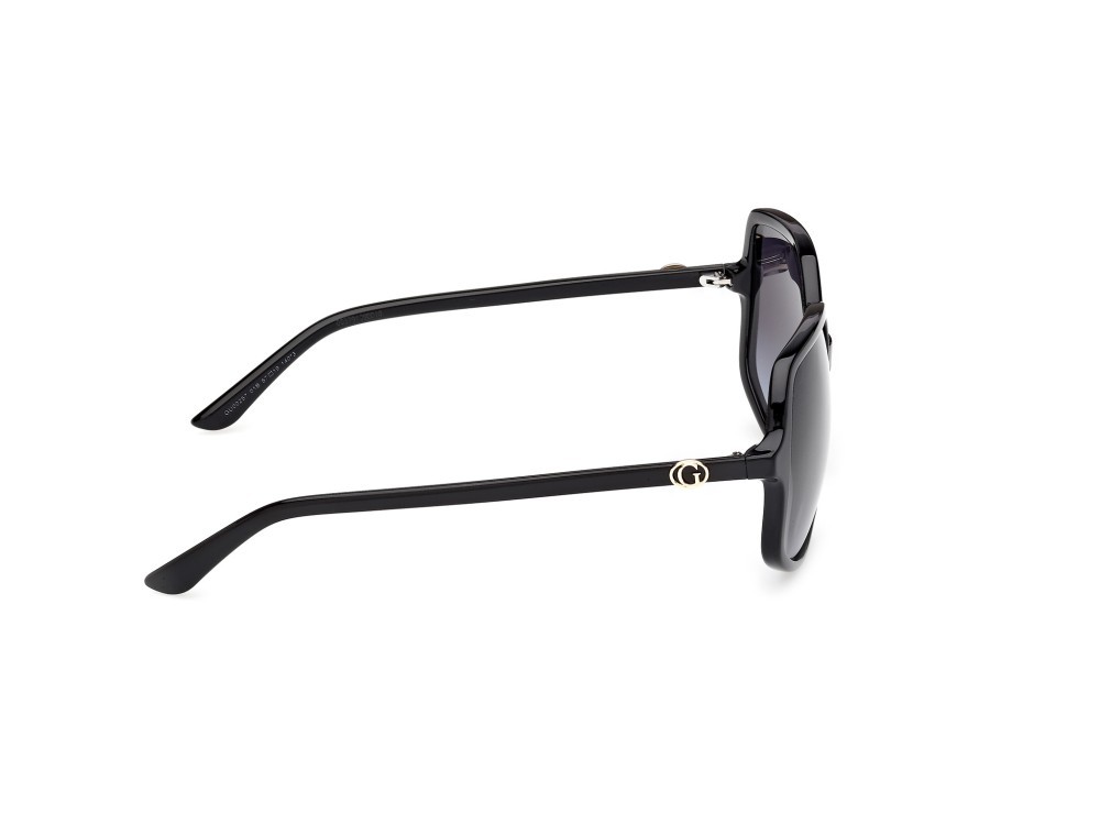 Occhiali da sole Guess GU00257 (01B) colore nero lucido  forma quadrato lenti fumo grad.