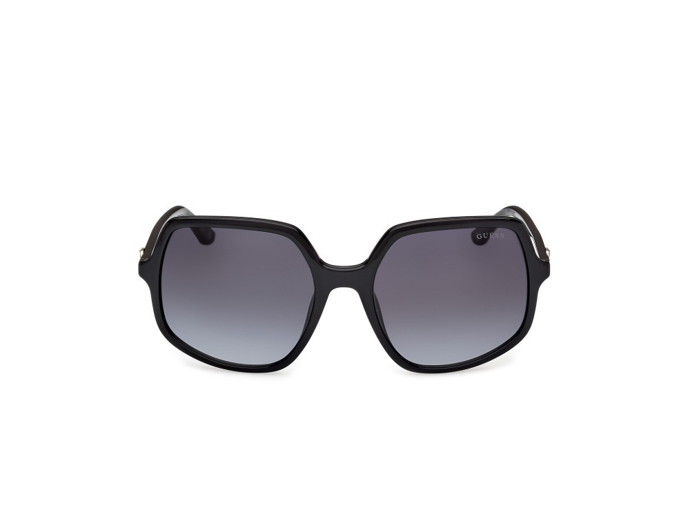 Occhiali da sole Guess GU00257 (01B) colore nero lucido  forma quadrato lenti fumo grad.