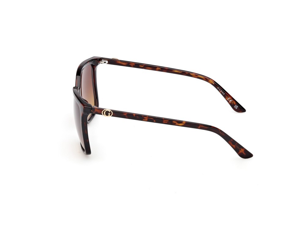 Occhiali da sole Guess GU00258 (52F) colore avana scura  forma quadrato lenti marrone sfumato