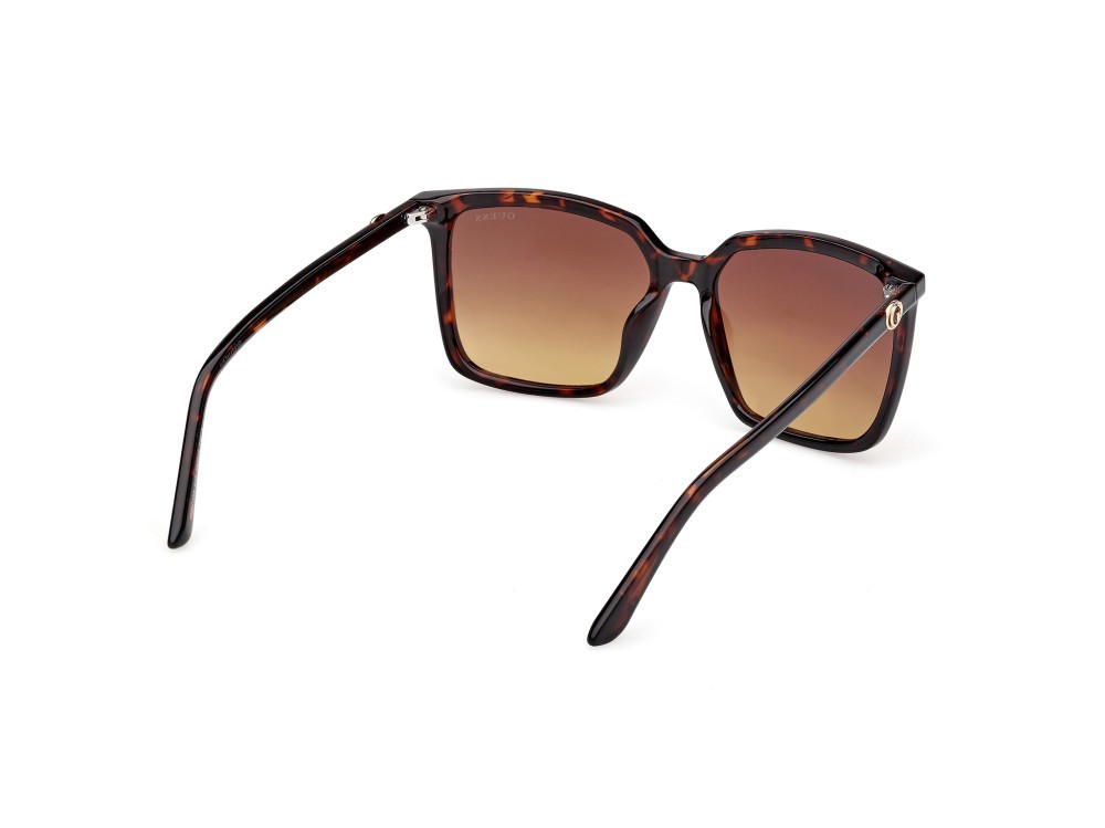 Occhiali da sole Guess GU00258 (52F) colore avana scura  forma quadrato lenti marrone sfumato