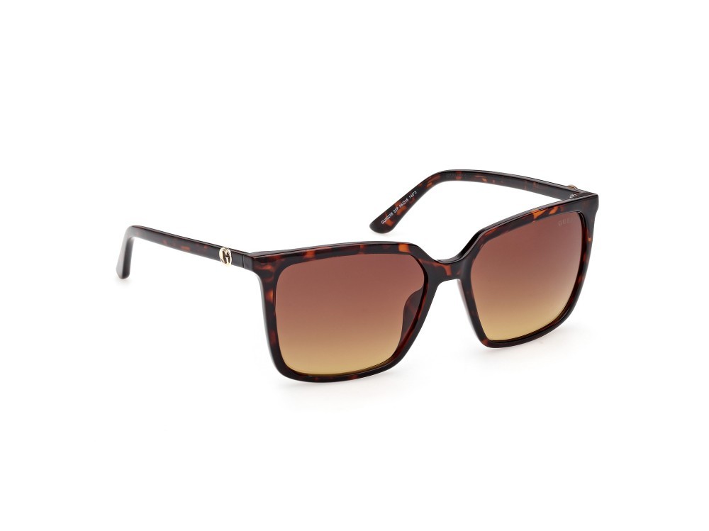 Occhiali da sole Guess GU00258 (52F) colore avana scura  forma quadrato lenti marrone sfumato