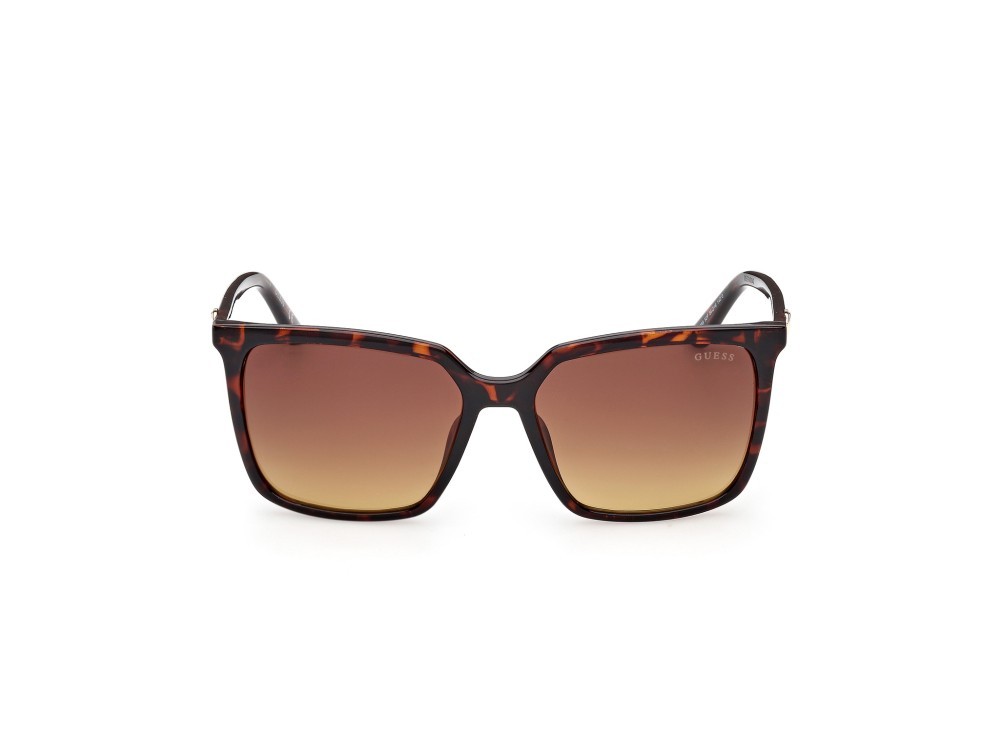 Occhiali da sole Guess GU00258 (52F) colore avana scura  forma quadrato lenti marrone sfumato