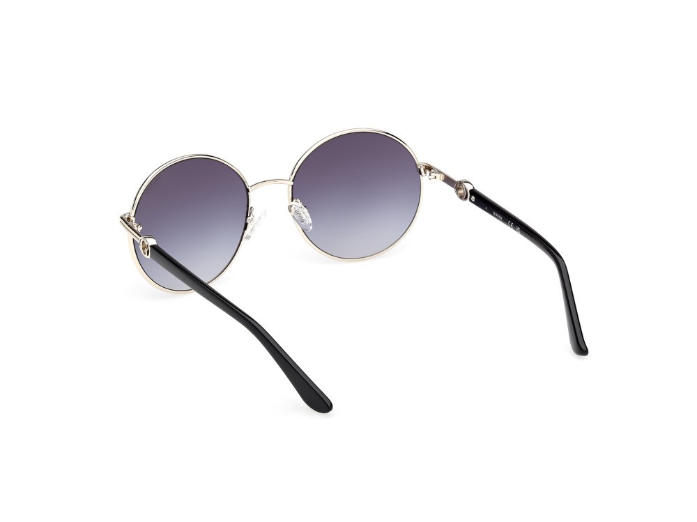 Occhiali da sole Guess GU00260 (01B) colore nero lucido forma rotondo lenti fumo grad.