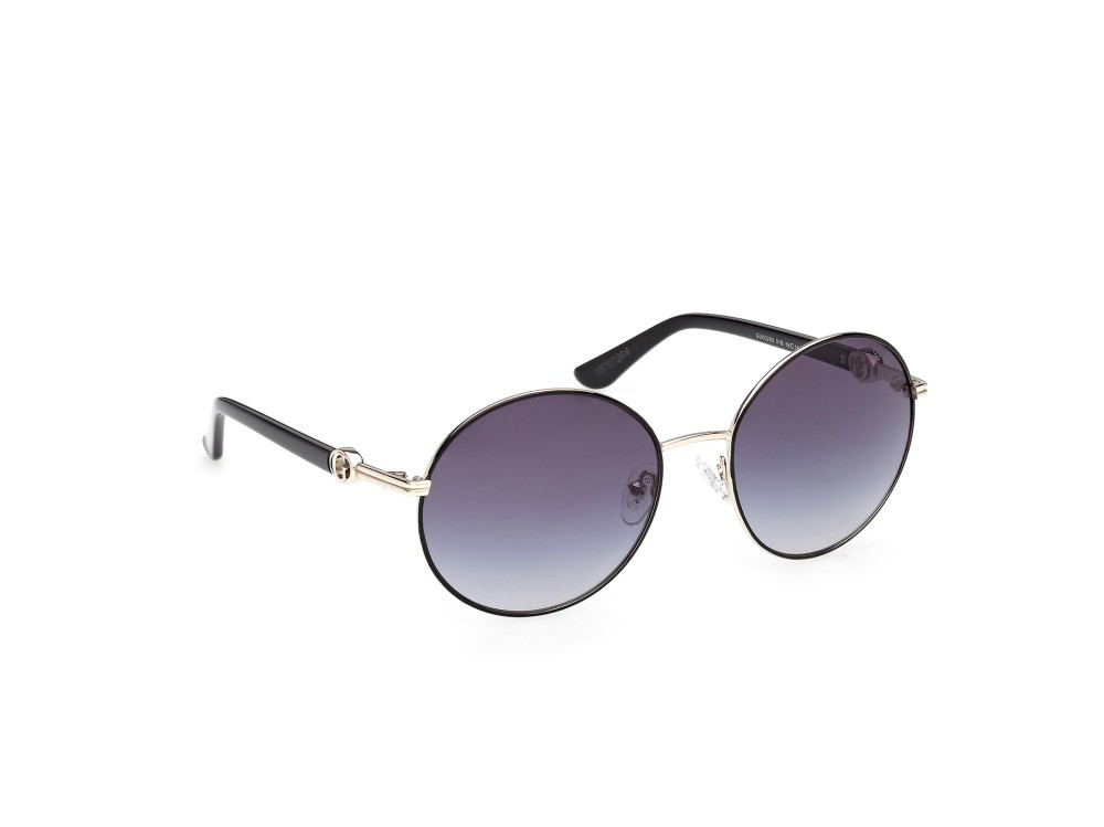 Occhiali da sole Guess GU00260 (01B) colore nero lucido forma rotondo lenti fumo grad.