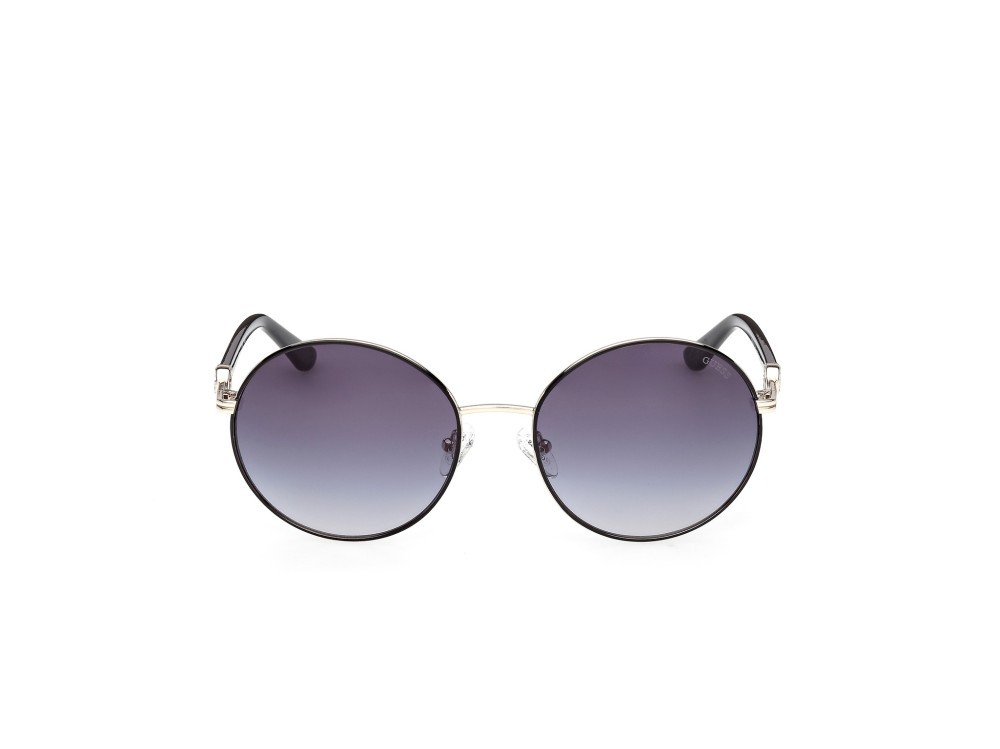 Occhiali da sole Guess GU00260 (01B) colore nero lucido forma rotondo lenti fumo grad.