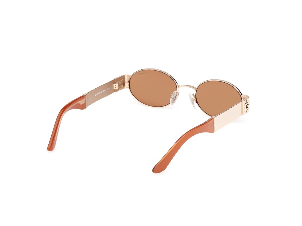 Occhiali da sole Guess GU00262 (32E) colore oro endura lucido forma ovale lenti marrone