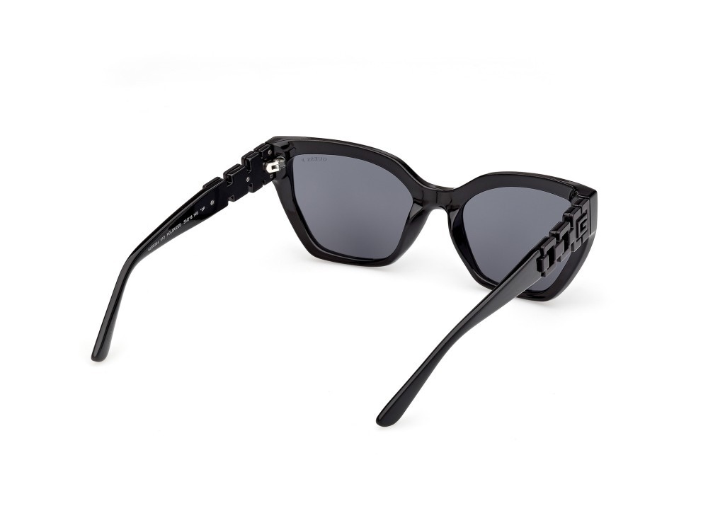 Occhiali da sole Guess GU00264 (01D) colore nero lucido forma cat eye lenti fumo polarizzato