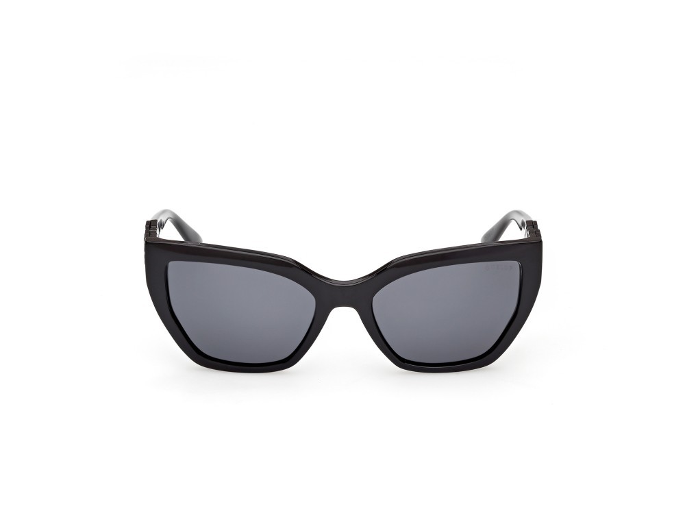 Occhiali da sole Guess GU00264 (01D) colore nero lucido forma cat eye lenti fumo polarizzato