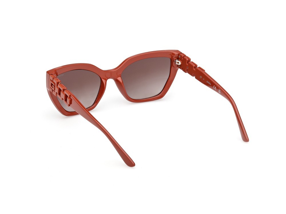 Occhiali da sole Guess GU00264 (44F) colore arancio scuro lucido forma cat eye lenti marrone sfumato