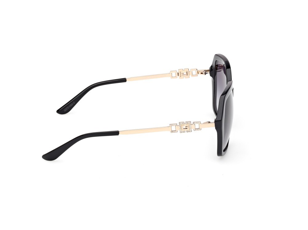 Occhiali da sole Guess GU00267 (01B) colore nero lucido / oro endura lucido forma geometrico lenti fumo grad.