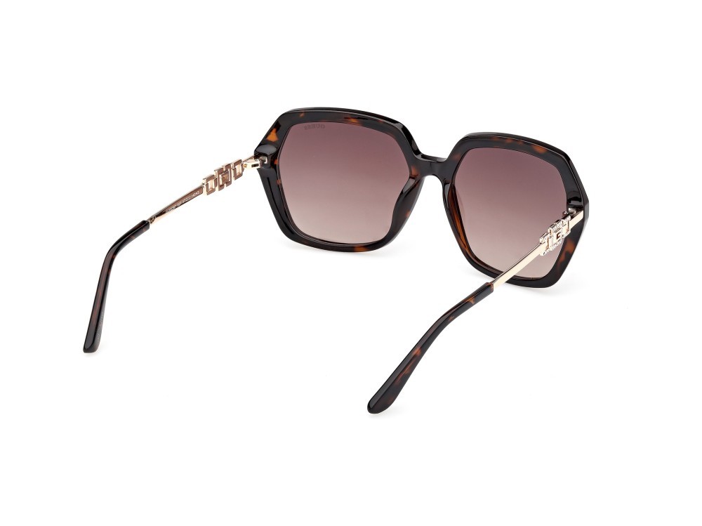 Occhiali da sole Guess GU00267 (52F) colore avana scura / oro endura lucido forma geometrico lenti marrone sfumato