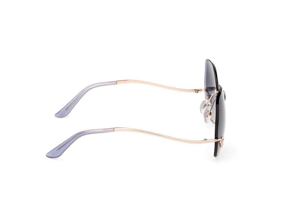 Occhiali da sole Guess GU00268 (28B) colore oro rosé lucido forma farfalla lenti fumo grad.
