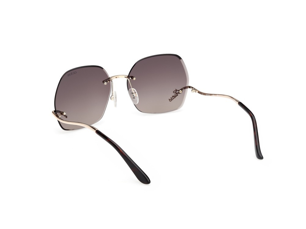 Occhiali da sole Guess GU00268 (32F) colore oro endura lucido  forma farfalla lenti marrone sfumato
