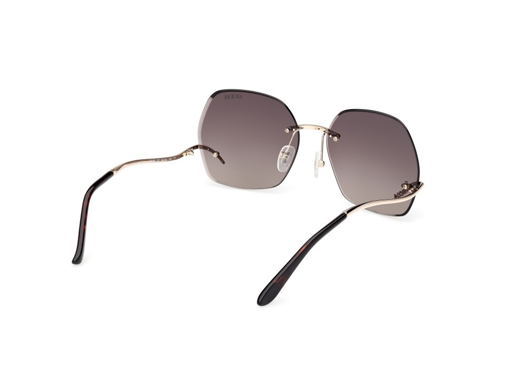 Occhiali da sole Guess GU00268 (32F) colore oro endura lucido  forma farfalla lenti marrone sfumato