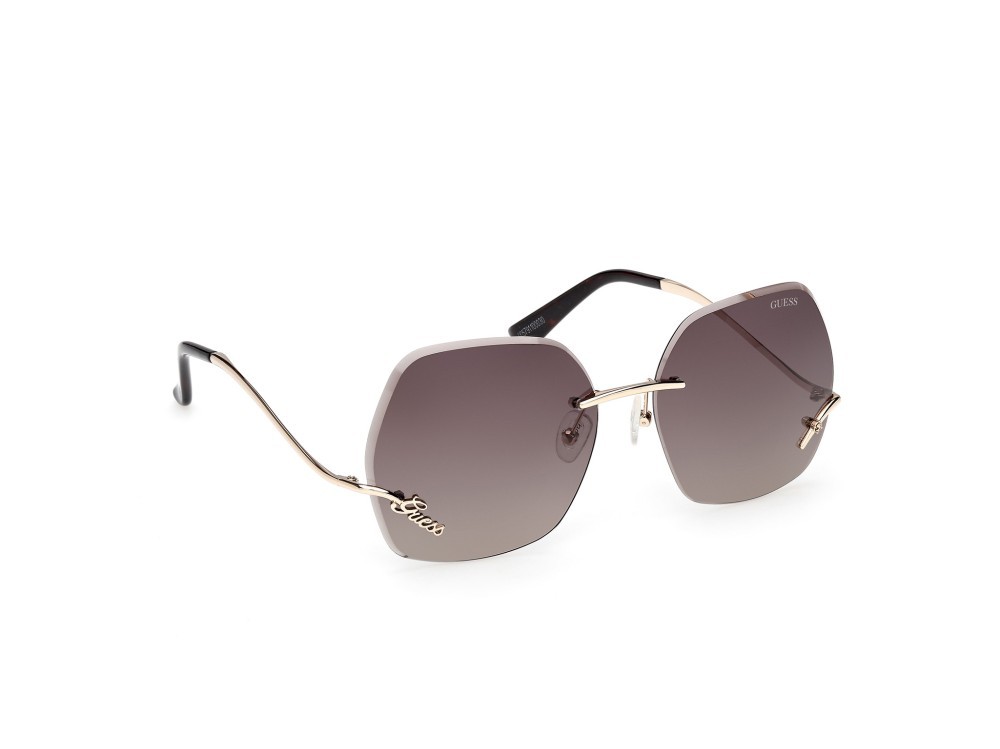 Occhiali da sole Guess GU00268 (32F) colore oro endura lucido  forma farfalla lenti marrone sfumato