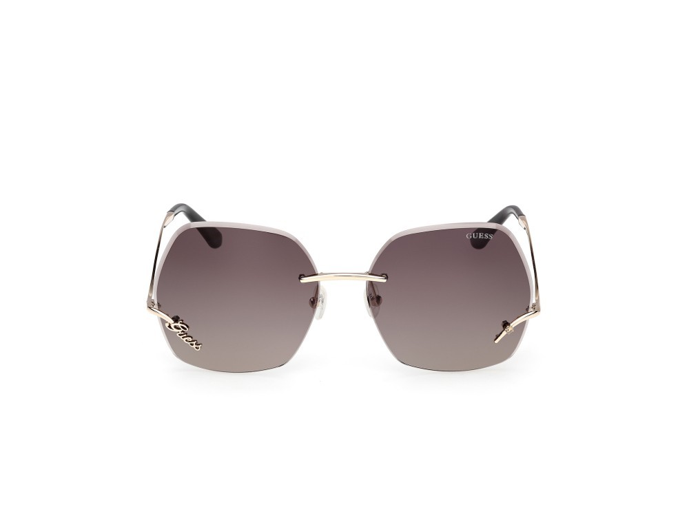Occhiali da sole Guess GU00268 (32F) colore oro endura lucido  forma farfalla lenti marrone sfumato