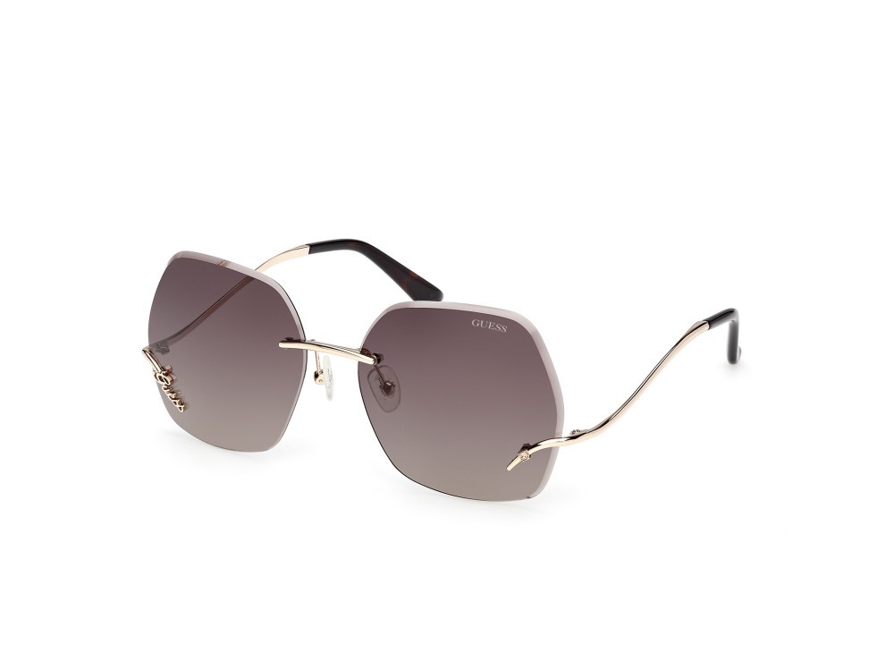 Occhiali da sole Guess GU00268 (32F) colore oro endura lucido  forma farfalla lenti marrone sfumato