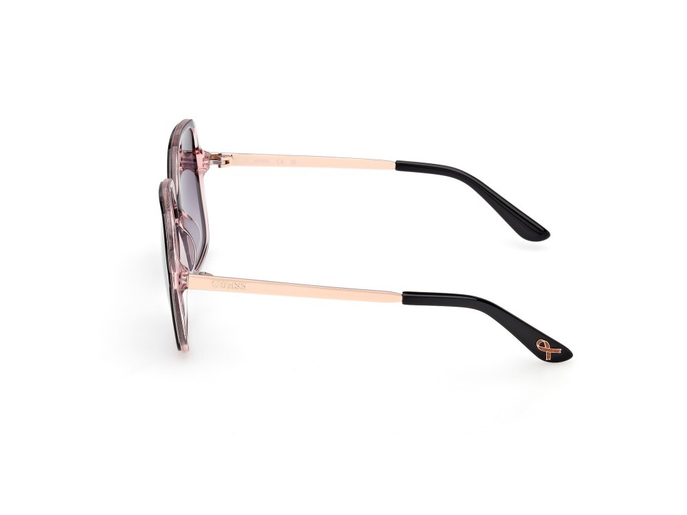 Occhiali da sole Guess GU00270 (01B) colore nero lucido / oro rosé lucido forma quadrato lenti fumo grad.