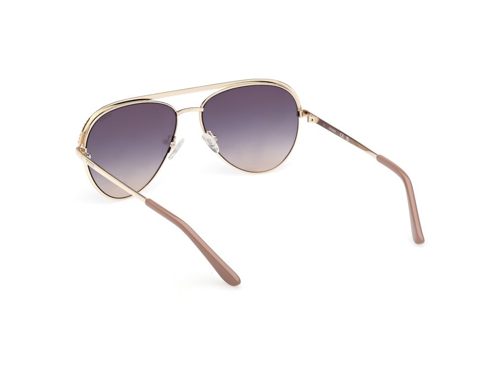 Occhiali da sole Guess GU00271 (32B) colore oro pallido lucido forma aviator lenti fumo grad.