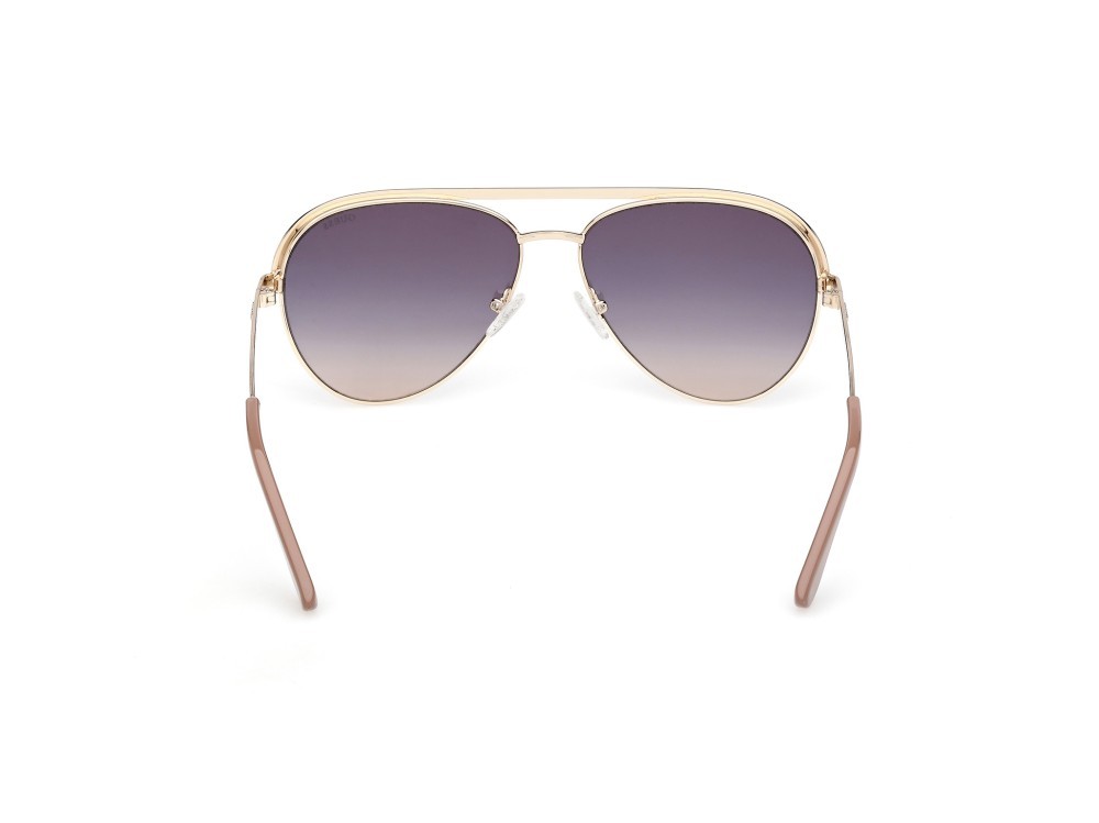Occhiali da sole Guess GU00271 (32B) colore oro pallido lucido forma aviator lenti fumo grad.