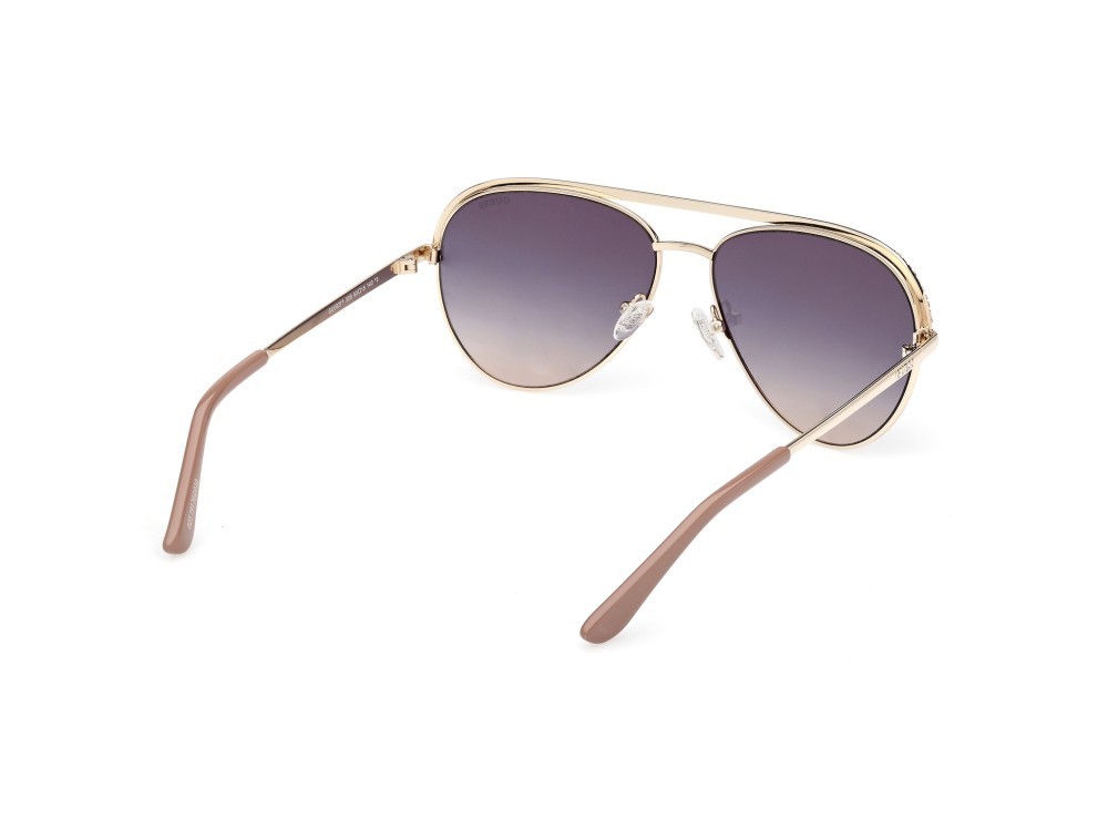 Occhiali da sole Guess GU00271 (32B) colore oro pallido lucido forma aviator lenti fumo grad.